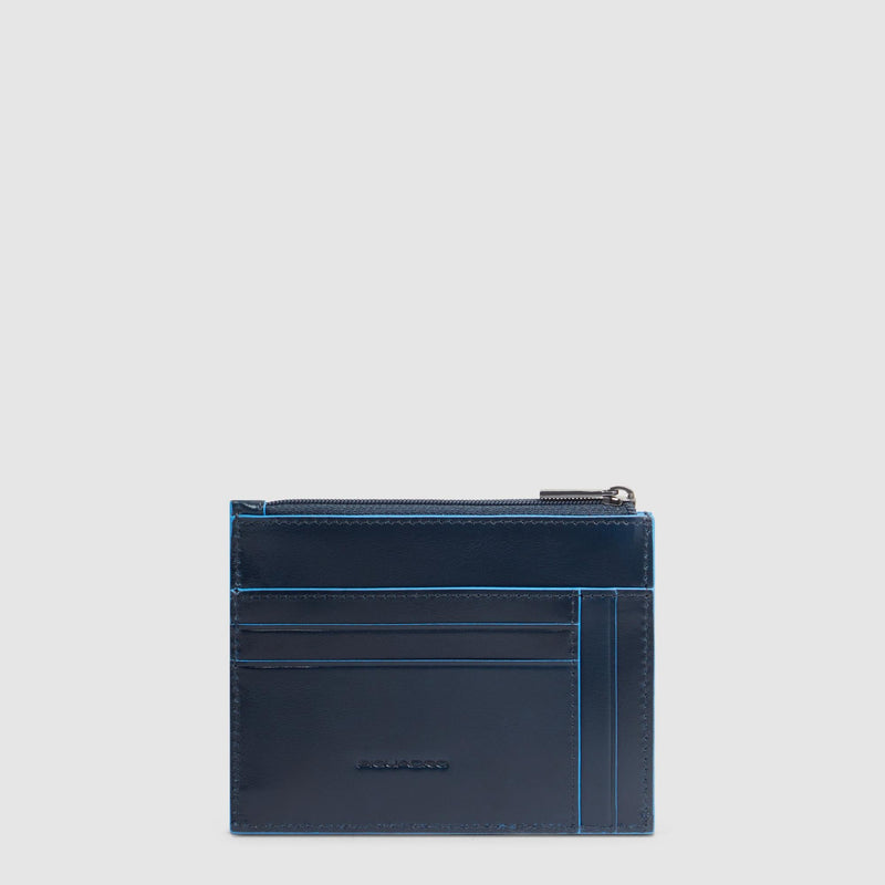 Women's cardholder with zipped money pocket