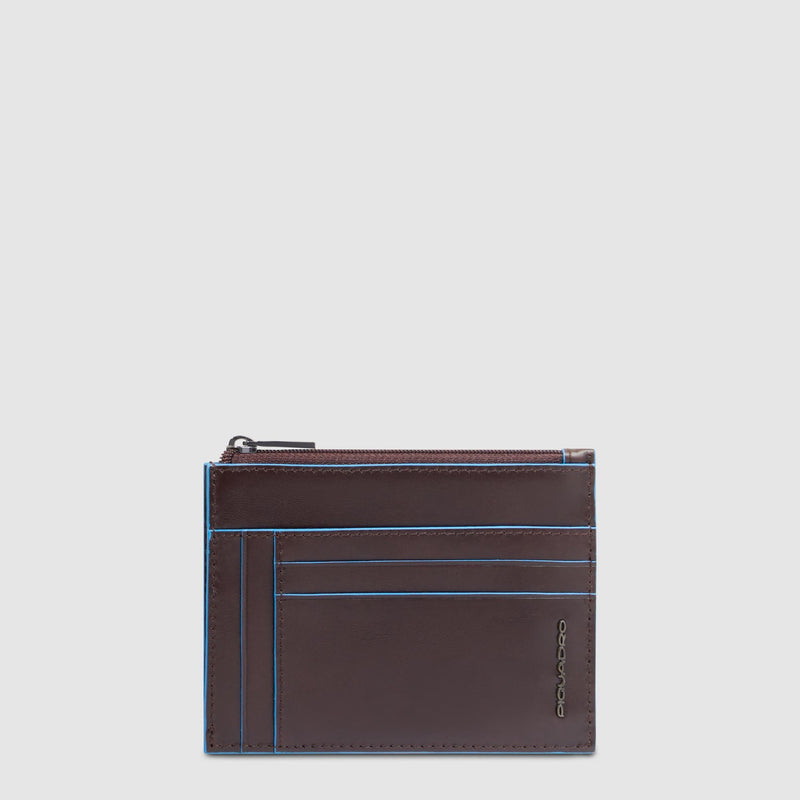 Women's cardholder with zipped money pocket