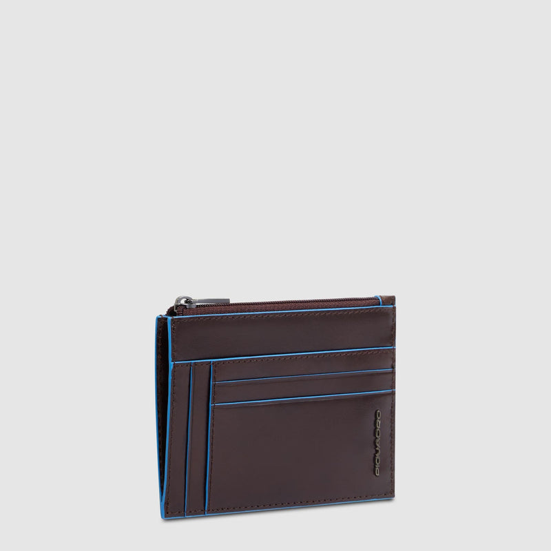 Women's cardholder with zipped money pocket