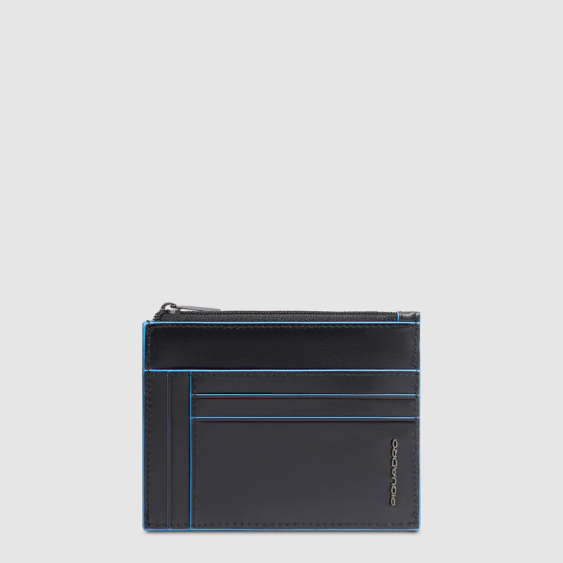 Women's cardholder with zipped money pocket