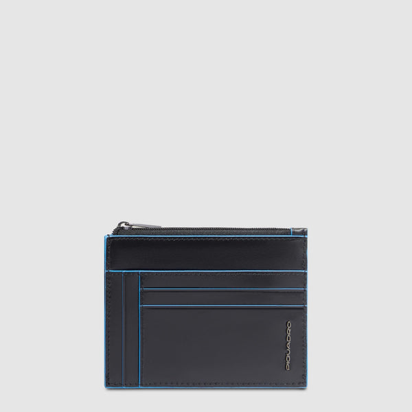 Women's cardholder with zipped money pocket