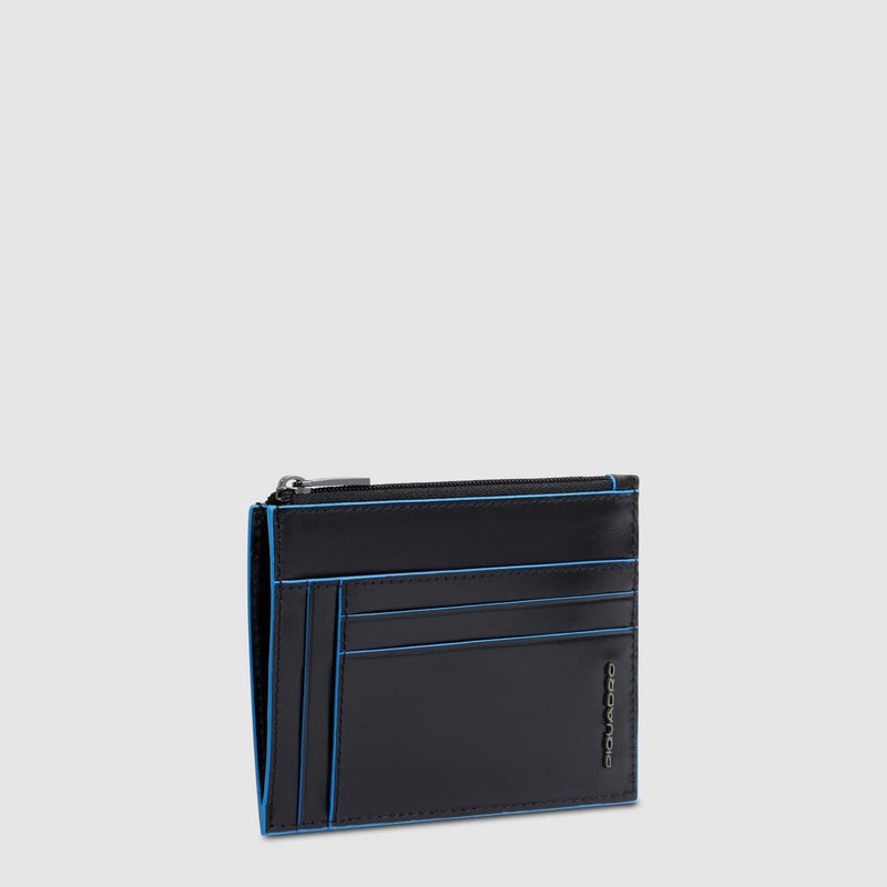 Women's cardholder with zipped money pocket