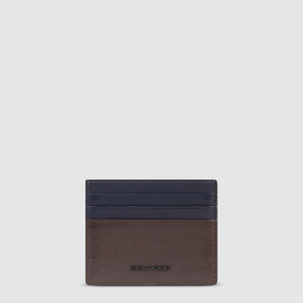 Leather men's slim credit card holder