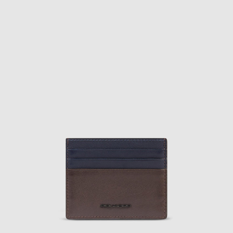 Leather men's slim credit card holder