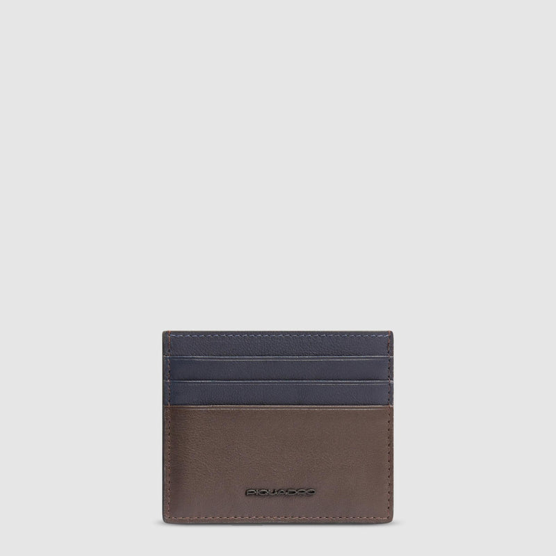 Leather men's slim credit card holder