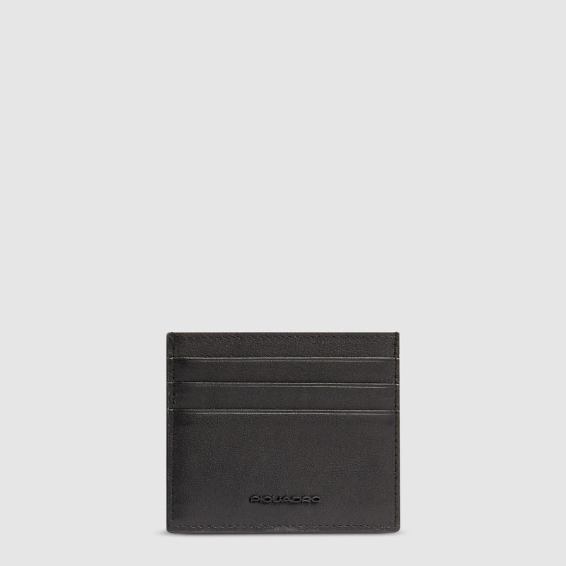 Leather men's slim credit card holder