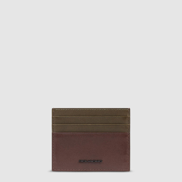 Leather men's slim credit card holder