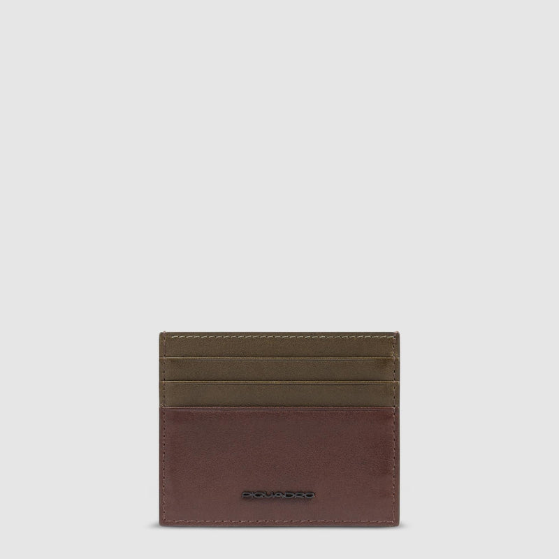 Leather men's slim credit card holder