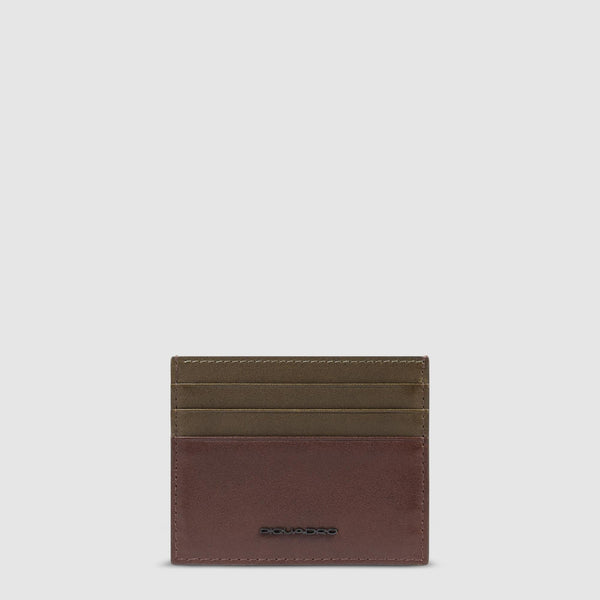 Leather men's slim credit card holder
