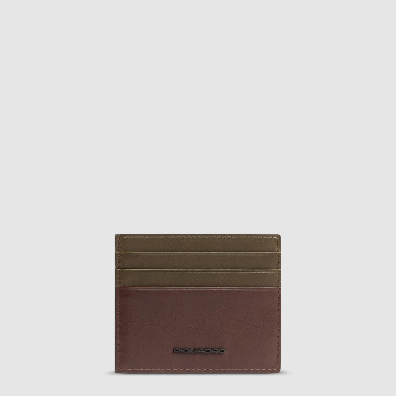 Leather men's slim credit card holder