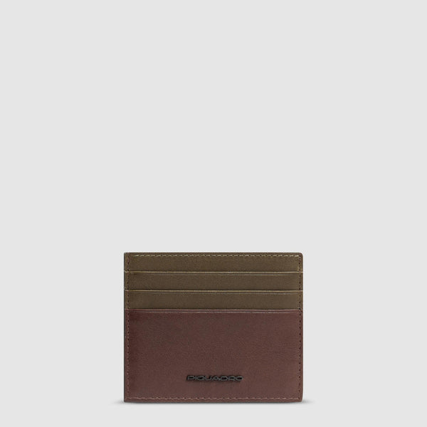 Leather men's slim credit card holder