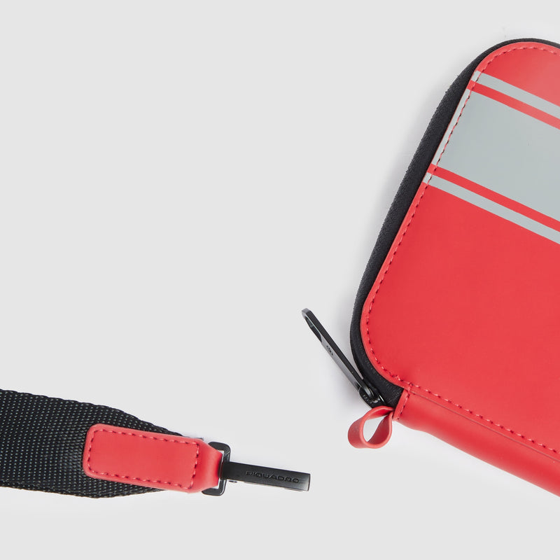 Zip-around passport holder "Piquadro x Ducati"