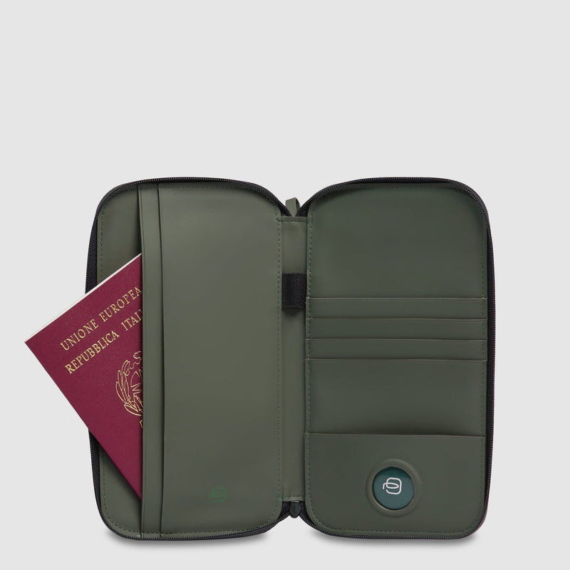 Water-Resistant RFID Passport Holder with AirTag® Pocket