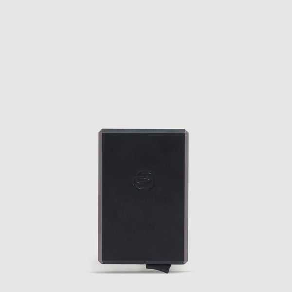 MagSafe pop-up card holder in aluminum and leather - 2