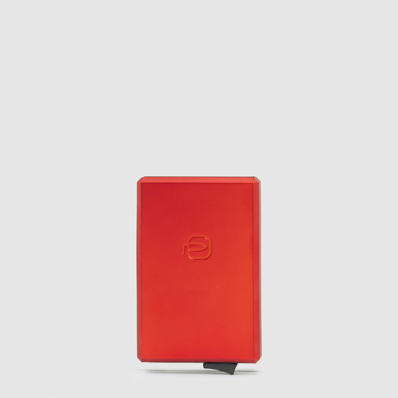 MagSafe pop-up card holder in aluminum and leather - 2