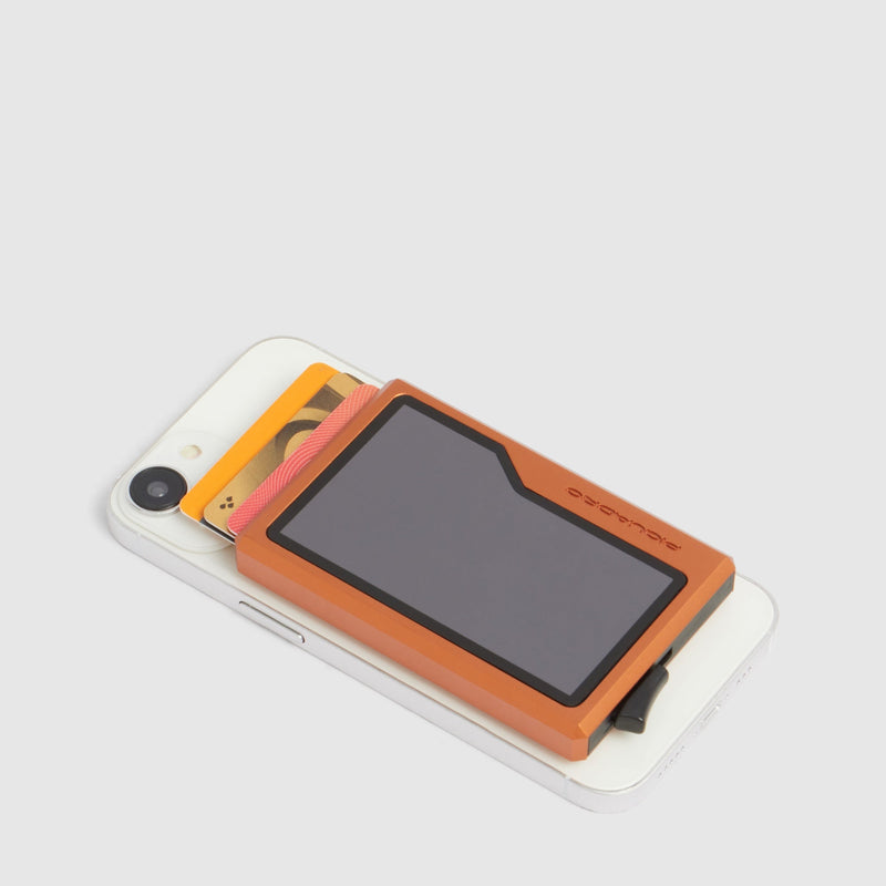 Leather MagSafe® Pop-Up Card Holder with RFID Protection