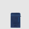 Pop-up Leather Card Holder with 3 Slots and RFID Blocking