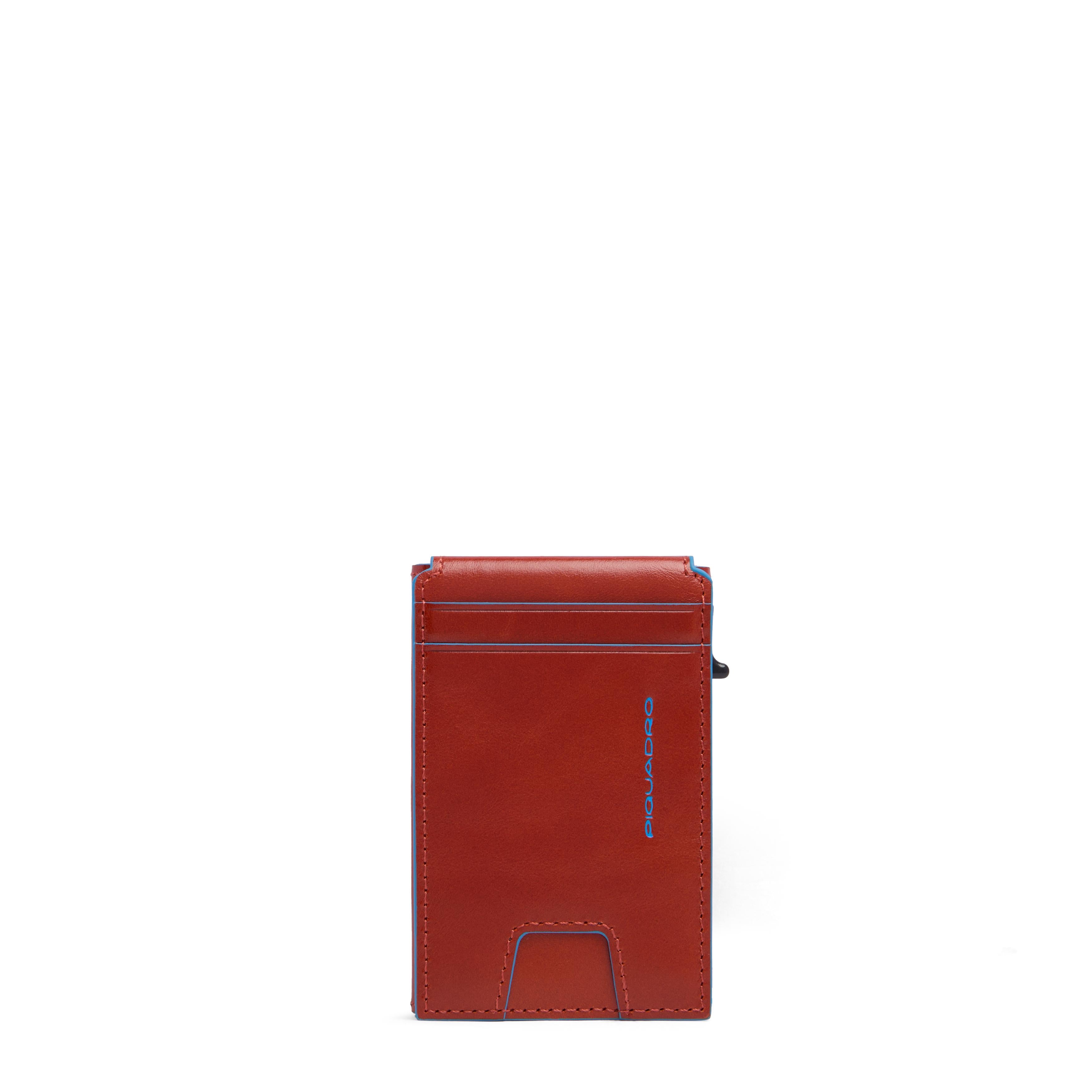 Pop-up Leather Card Holder with 3 Slots and RFID Blocking - night