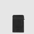 Pop-up Leather Card Holder with 3 Slots and RFID Blocking