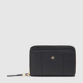 Zip-Around Leather Passport Holder with 4 Card Slots