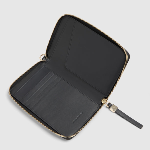 Zip-Around Leather Passport Holder with 4 Card Slots - 4