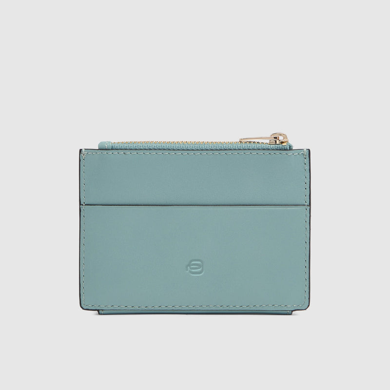 Women's Leather Wallet, 2 Card Slots & RFID Protection - Light blue - photo 2