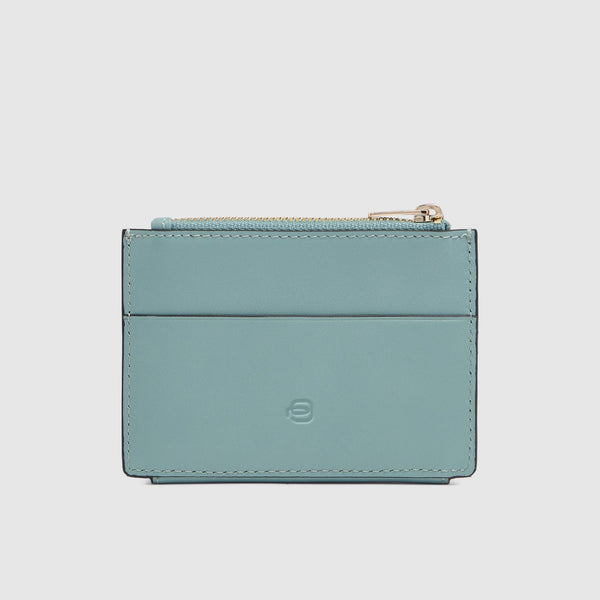 Women's Leather Wallet, 2 Card Slots & RFID Protection - Light blue - photo 2