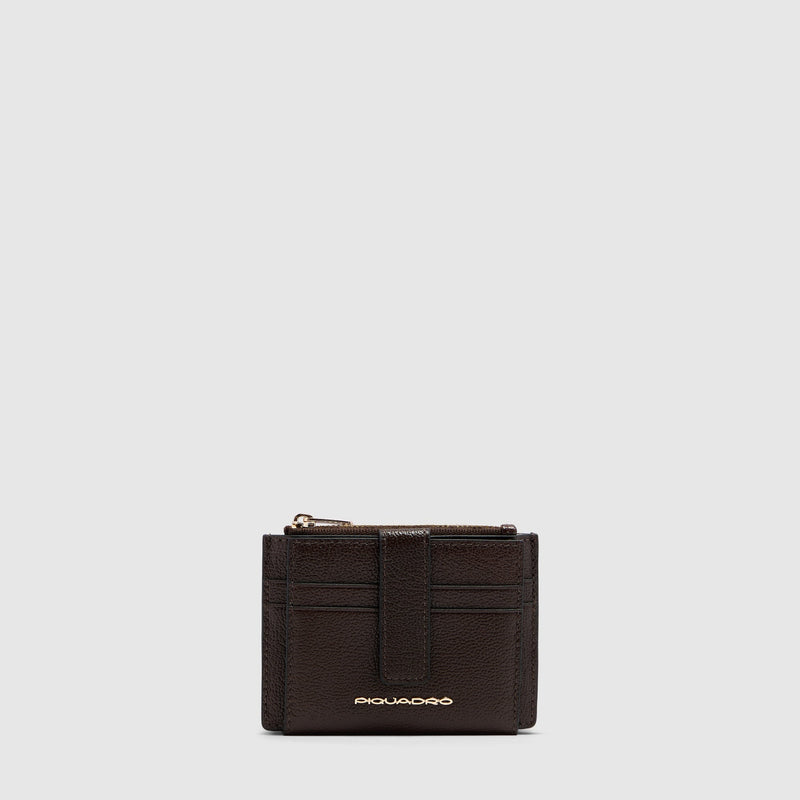 Women's Leather Wallet, 2 Card Slots & RFID Protection - Brown