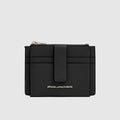 Women's Leather Wallet, 2 Card Slots & RFID Protection - Black