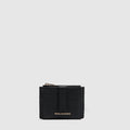 Women's Leather Wallet, 2 Card Slots & RFID Protection - Black