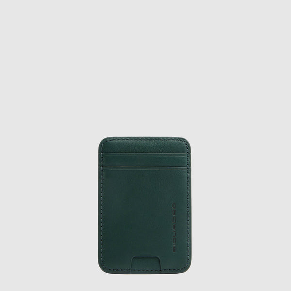 Leather MagSafe® Card Holder with RFID Protection - 1