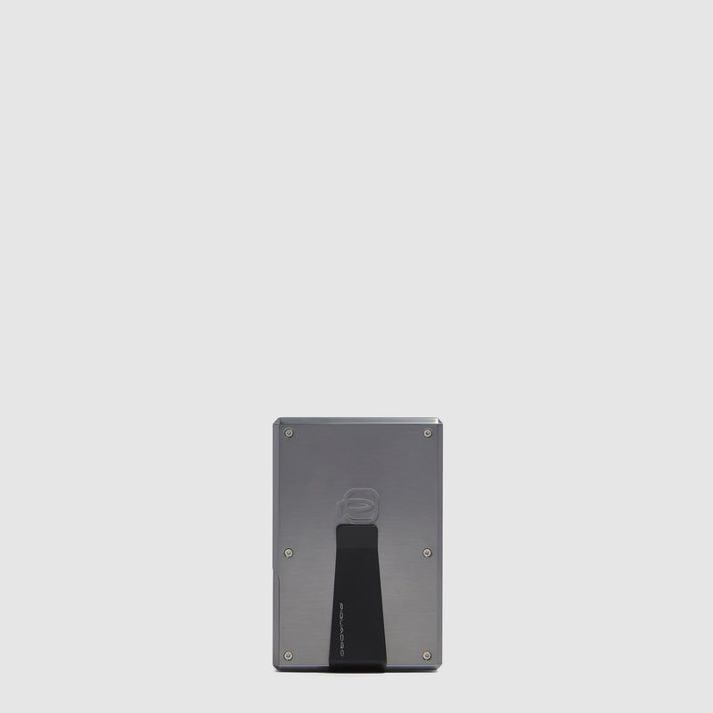 RFID-Blocking MagSafe® Card Holder, Leather & Metal