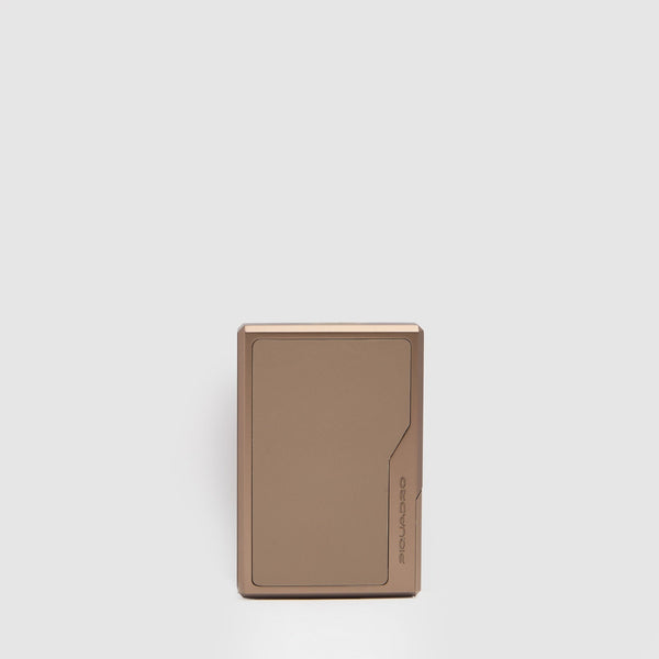Metal & Leather MagSafe® Card Holder with RFID Protection - 1