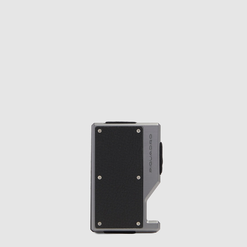 RFID-Blocking MagSafe® Card Holder in Leather & Aluminum