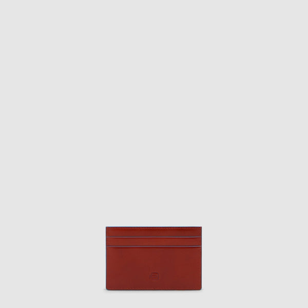 Porte-cartes de crédit homme fin en cuir - Orange - photo 2