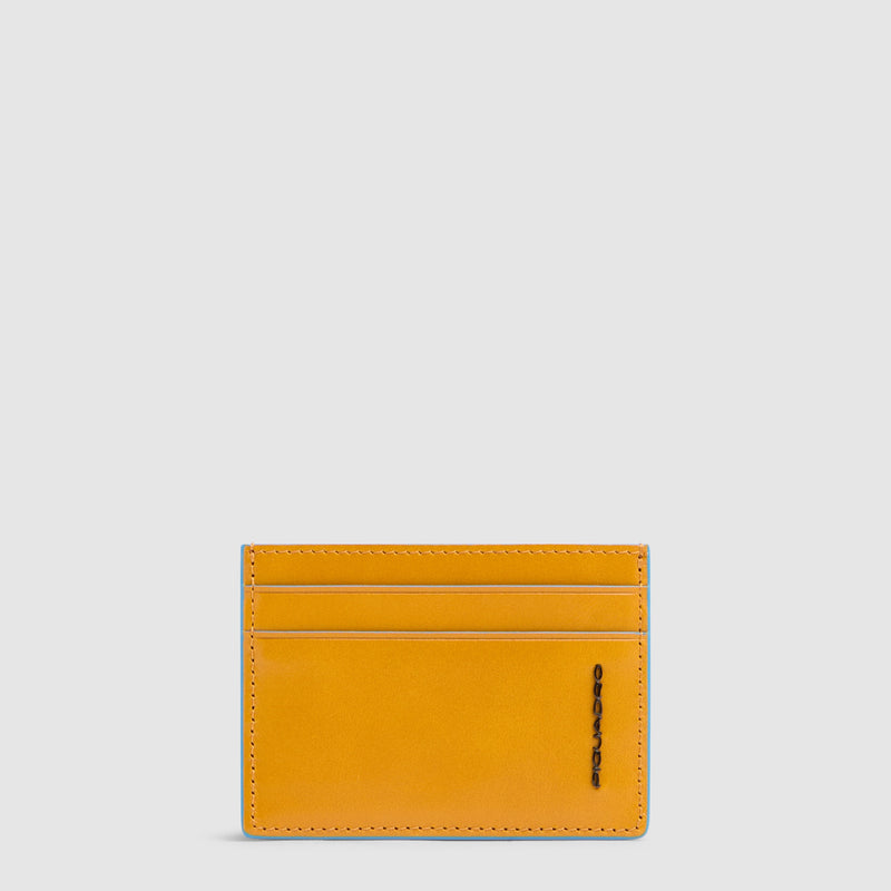 Slim Leather Card Holder, 4 Slots, RFID-Blocking