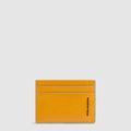 Slim Leather Card Holder, 4 Slots, RFID-Blocking - Yellow