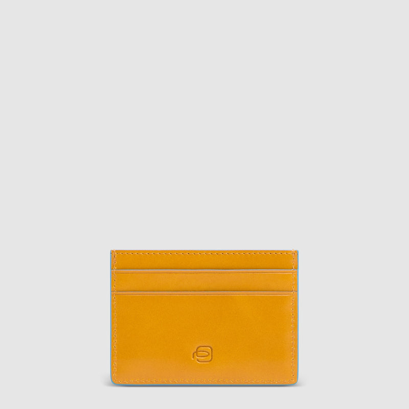 Slim Leather Card Holder, 4 Slots, RFID-Blocking