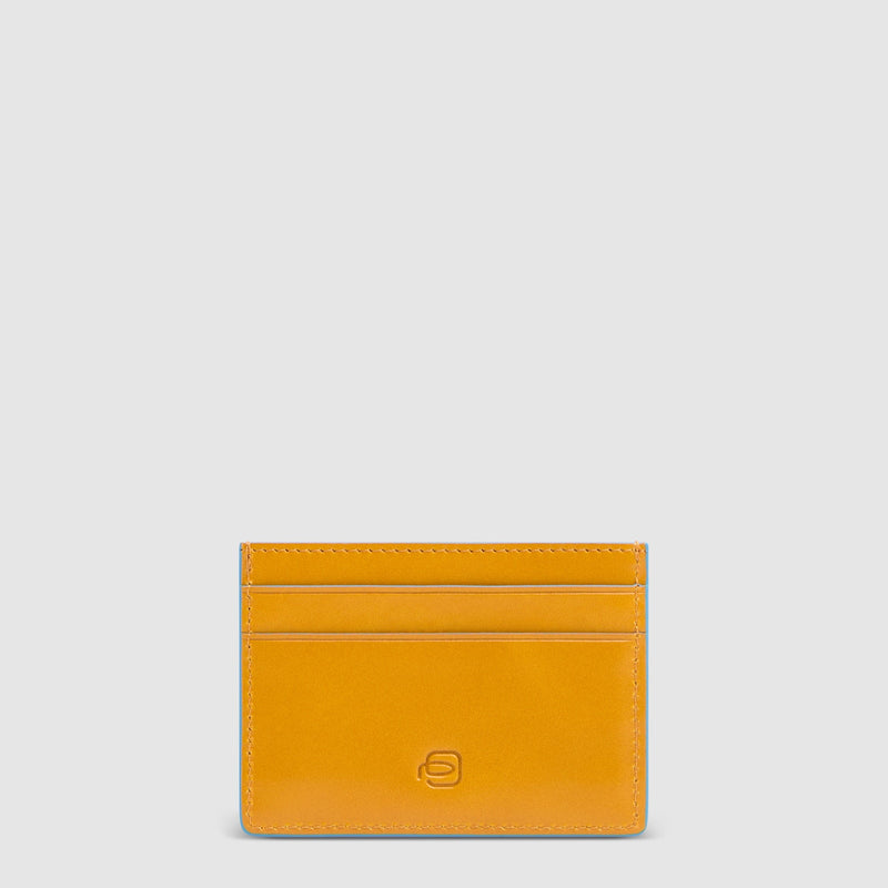 Porte-cartes de crédit homme fin en cuir - Jaune - photo 2