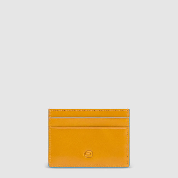 Porte-cartes de crédit homme fin en cuir - Jaune - photo 2