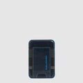Rigid Leather MagSafe® Card Holder with RFID Protection - Night blue
