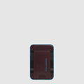 Rigid Leather MagSafe® Card Holder with RFID Protection - Mahogany