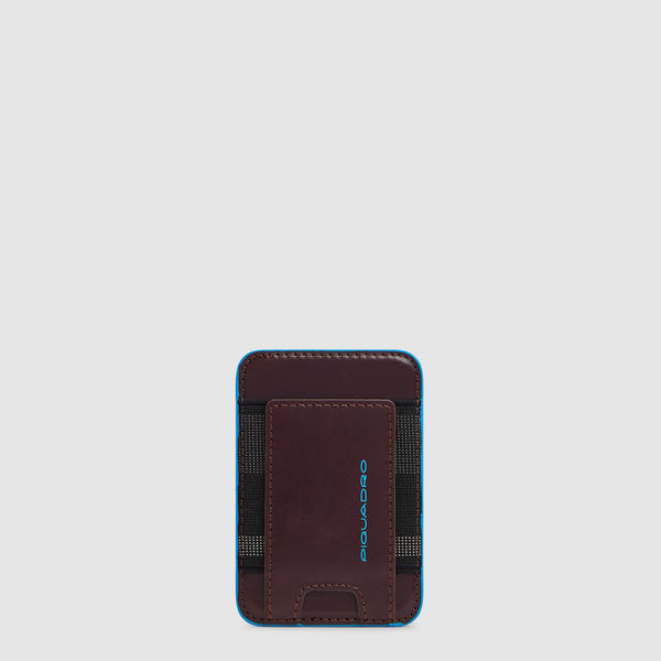 Rigid Leather MagSafe® Card Holder with RFID Protection - Mahogany