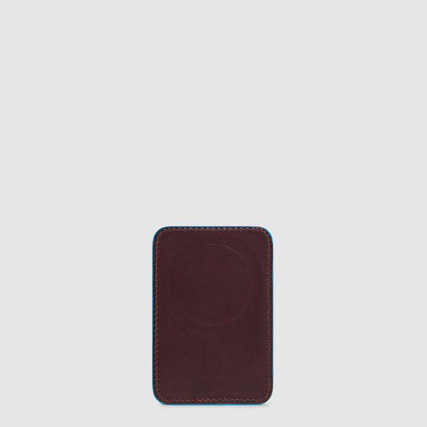 Rigid Leather MagSafe® Card Holder with RFID Protection - Mahogany - photo 2