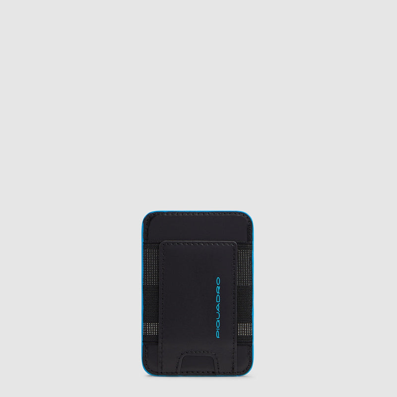 Rigid Leather MagSafe® Card Holder with RFID Protection - Black