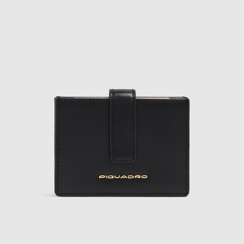 Women's Leather Card Holder with 5 Card Slots