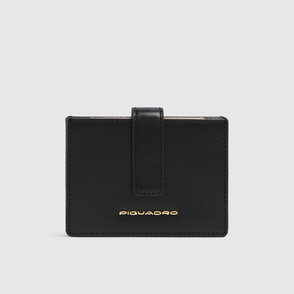 Women's Leather Card Holder with 5 Card Slots - 1