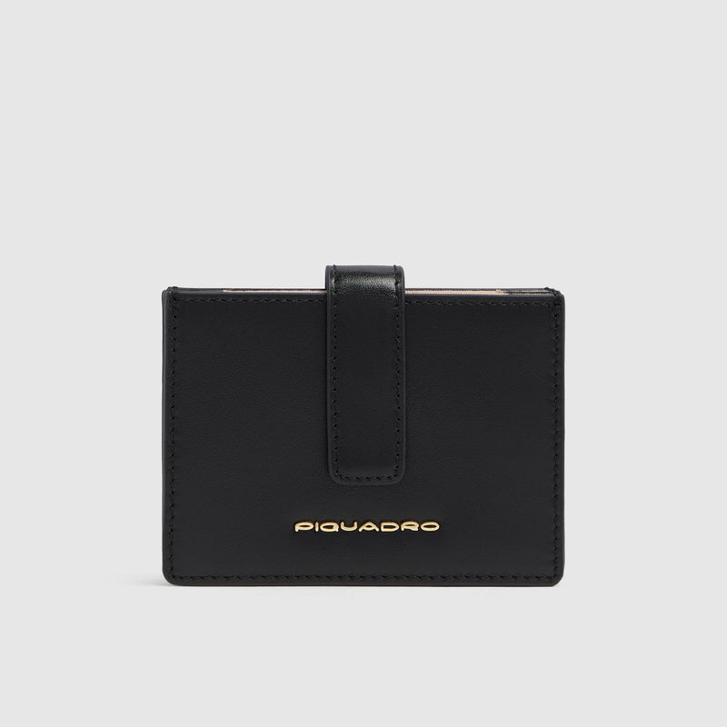 Women's Leather Card Holder with 5 Card Slots