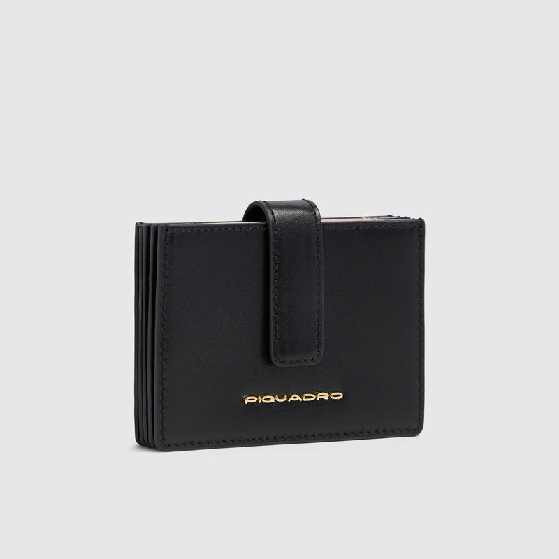 Women's Leather Card Holder with 5 Card Slots