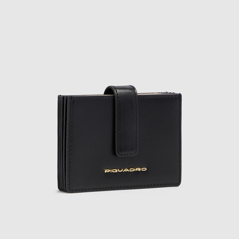 Women's Leather Card Holder with 5 Card Slots - alternate view